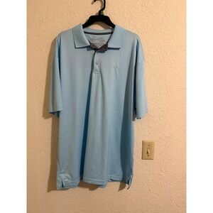 Wrangler 20X Competition Polo Shirt Mens XL Light Blue Advanced Comfort